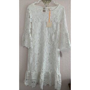 Orange Creek Ivory Lace Formal Beachy Fit & Flare NWT Size S